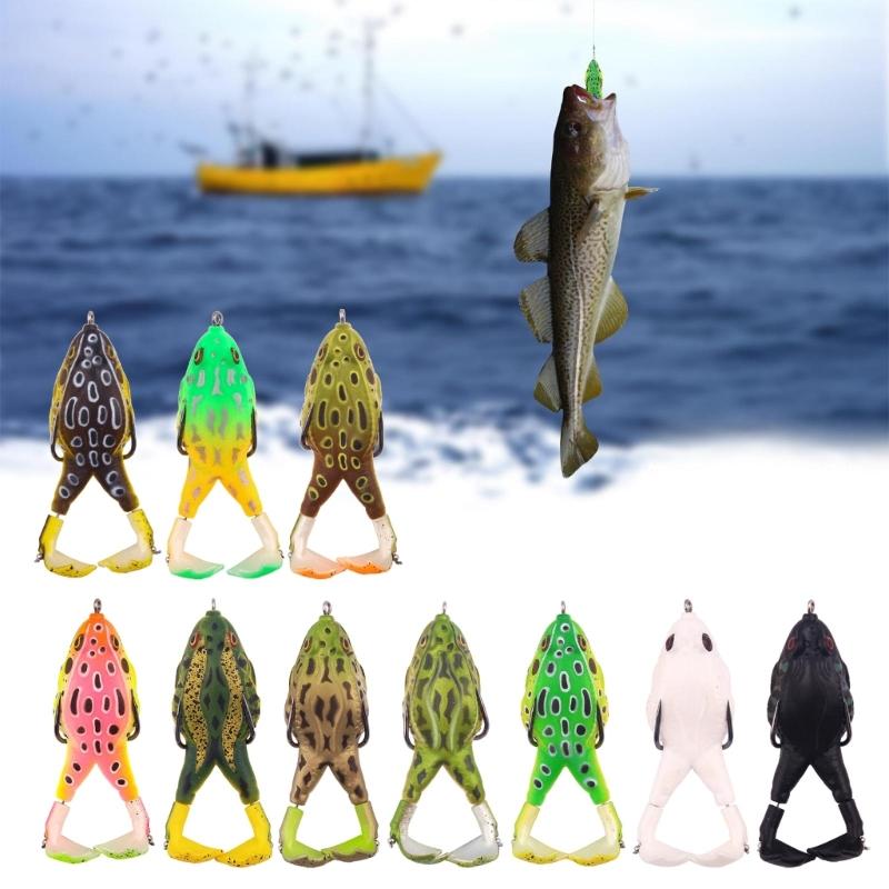 Fishing Baits Frogs Topwater Swimming Lures Realistic Frogs Lures Soft Baits Fishing Lures for Freshwater Saltwater