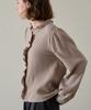 WIOE Rachel Frill Blouse_Mocha Gray