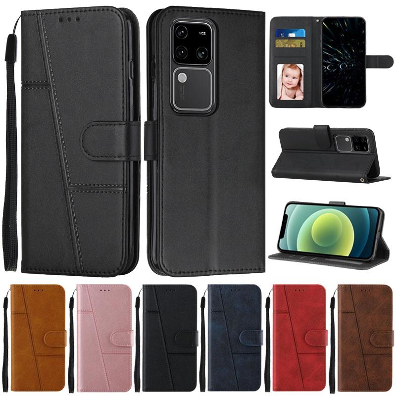 For VIVO V30 Pro Case Flip Wallet Book Cover For Coque Vivo V30 V 30 Pro V30Pro V40 SE V30 Lite Leather Protect Phone Case Funda