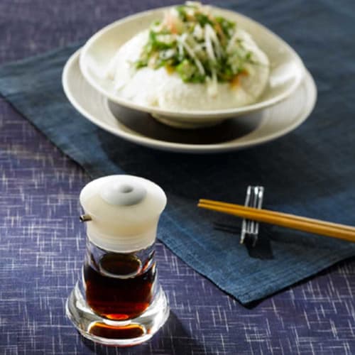 Daiwa Push One Soy Sauce Dispenser, Medium, Clear Blue