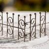 1PC Small Planter Railing for Indoor/Outdoor Use Handcrafted Wrought Iron Garden Ornament 19x6.5cm