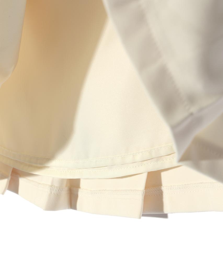 Yuhee Belt Pleats Mini Skirt Cream