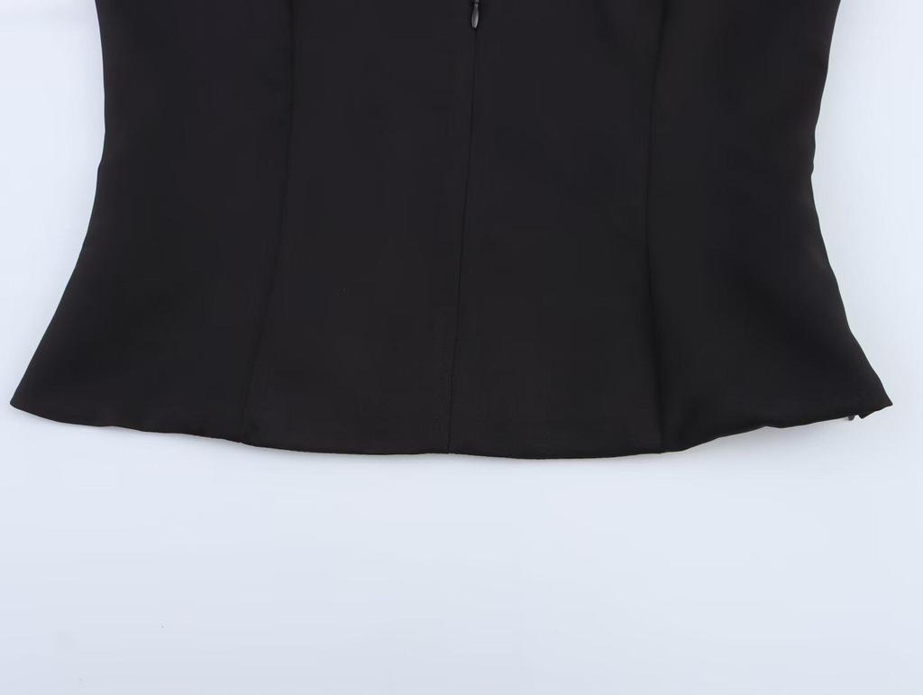 2025 Spring Women's European and American Halter Neck Shirt Dress Pants