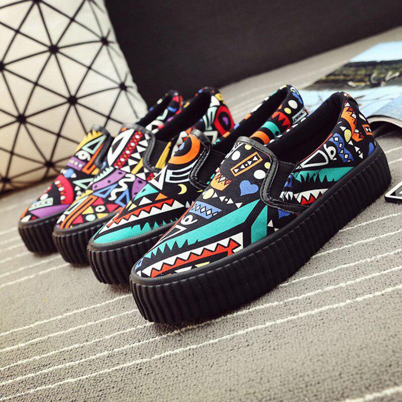 Lente Herfst Boheemse Stijl Schoenen Dames Dikke Zool Platte Loafers Dames Hoogte Toenemende Schoenen 3cm