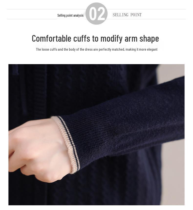 2025 Fashionable Mom's Knitted Two-Piece Look Lapel Sweater - Long-Sleeve Top for Middle-Aged Women, Perfect for Spring & Autumn