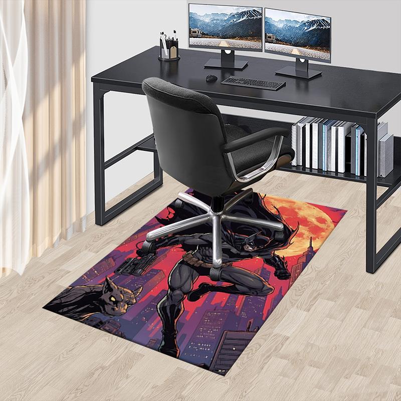 1pc Batman Night Cityscape Carpet, for Home & Office Decor, Desk Chair Carpet, Festive Gift,Conference Room CarpetL1288