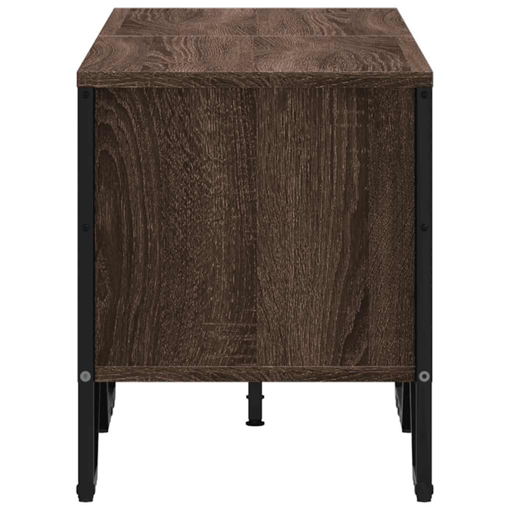 TV Cabinet in Brown Oak Look 122 x 34 x 41 cm Engineered Wood