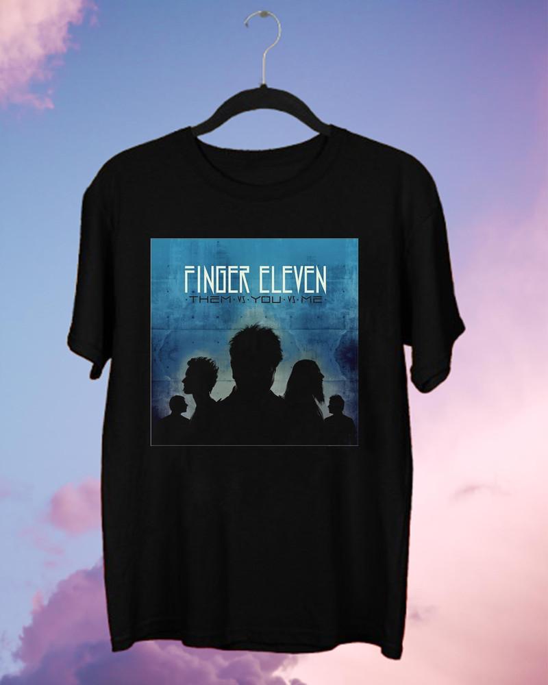 Them Vs You Vs Us by Finger Eleven Band Black Cotton T Shirt Size S-5XL Unisex T-Shirt M