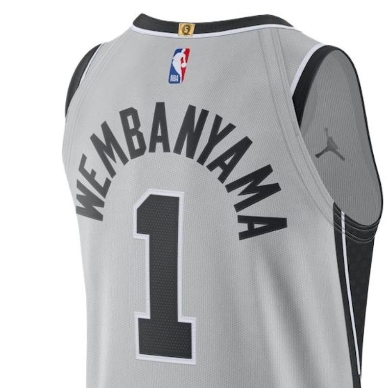Jordan NBA Victor Wembanyama San Antonio Spurs Statement Edition AU Spielerversion 1 Rundhals Ärmellos Basketball Trikot Herren Trikot HM4892-007