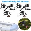 Electric Air Pump with 3 Nozzles Inflator/Deflator Pumps Quick-Fill for Inflatables Air Mattress Bed Couch Swim Ring