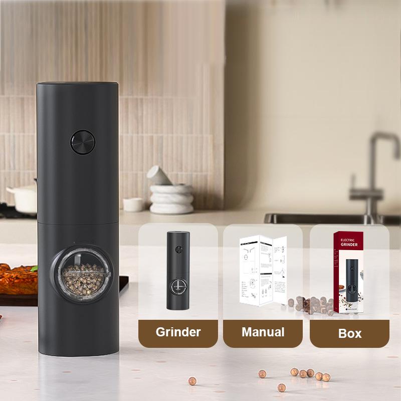Electric Pepper Powder Grinder USB Rechargeable Salt Pepper Grinder With Adjustable Roughness Freshly Ground Pepper kitchen Tool