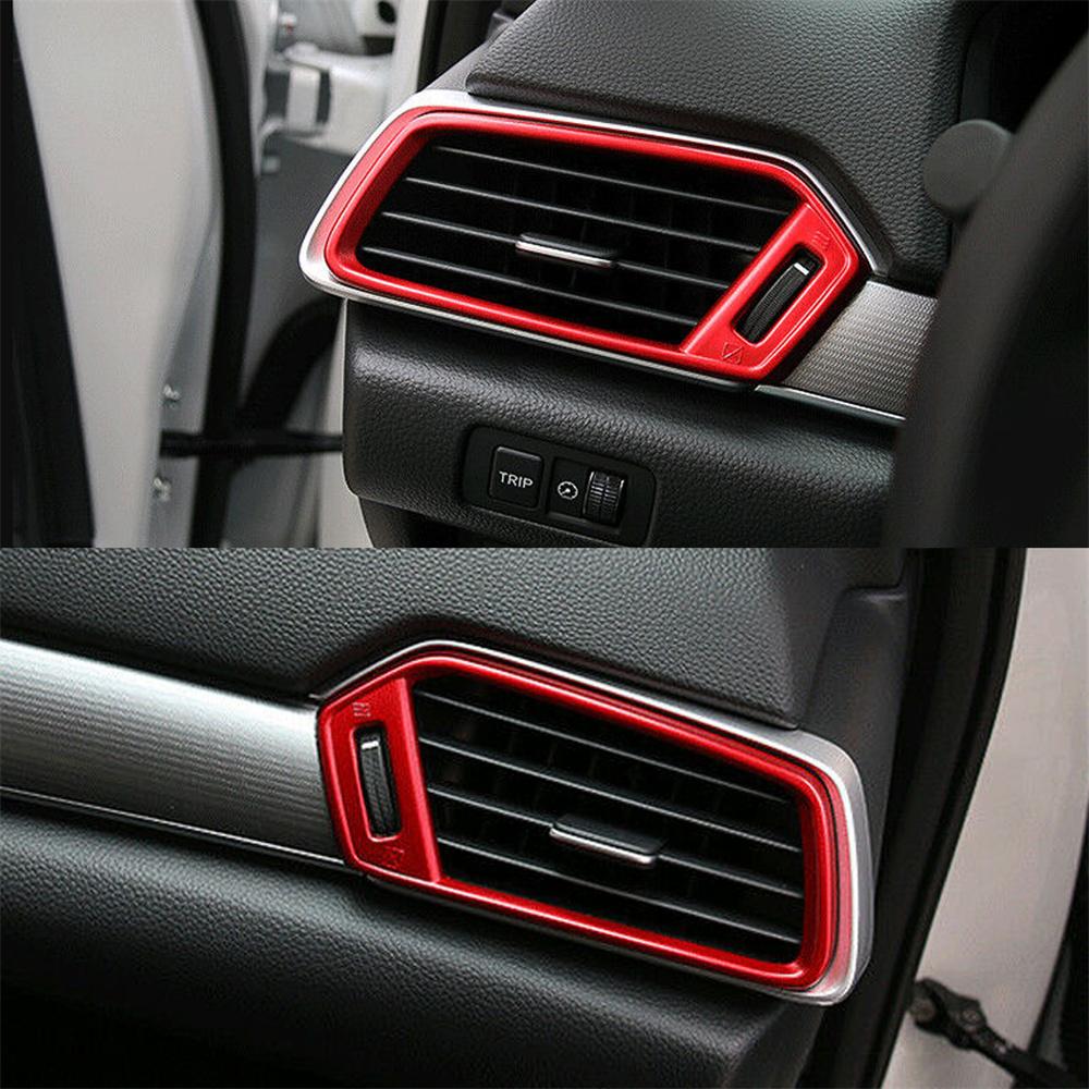 Interior Dashboard Air Vent AC Outlet Covers Trim Red For Honda Accord 2018-2022