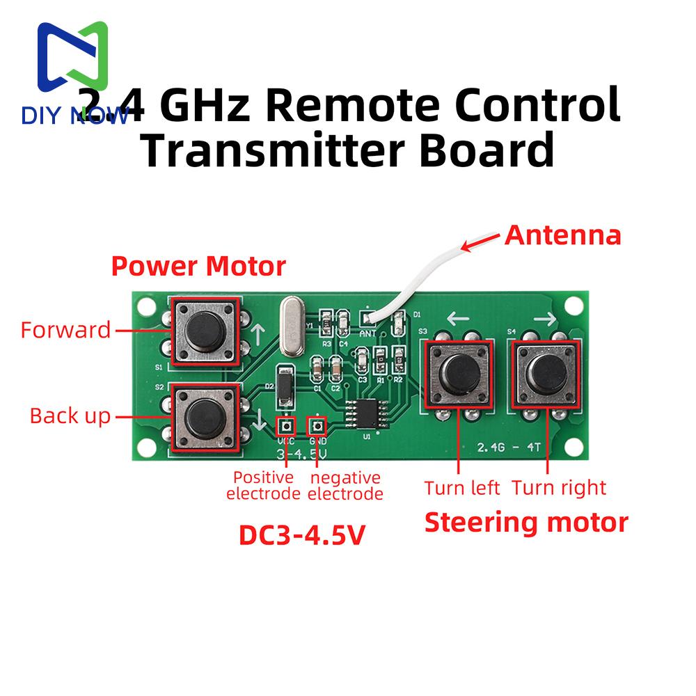 2.4G Wireless Remote Control Receiver Set For Toy Car Models Ship Models Tank DIY Remote Control Accessories With Battery Box