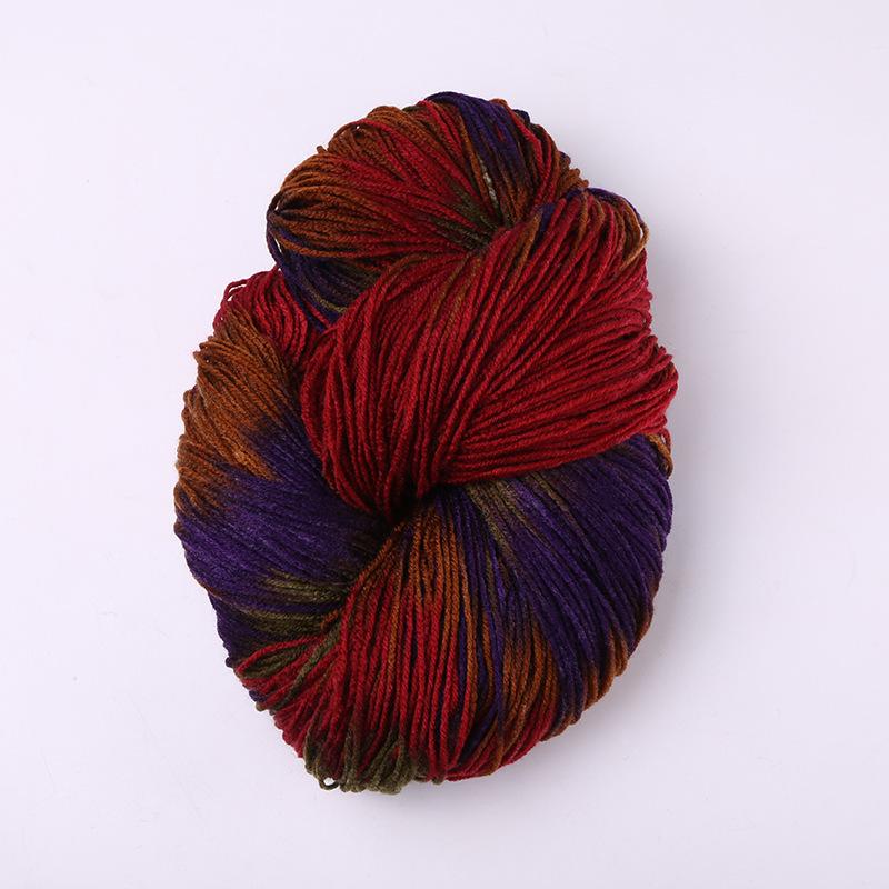 

Четырехпрядная крашеная акриловая пряжа, ручной работы, DIY, рельефная пряжа One Size