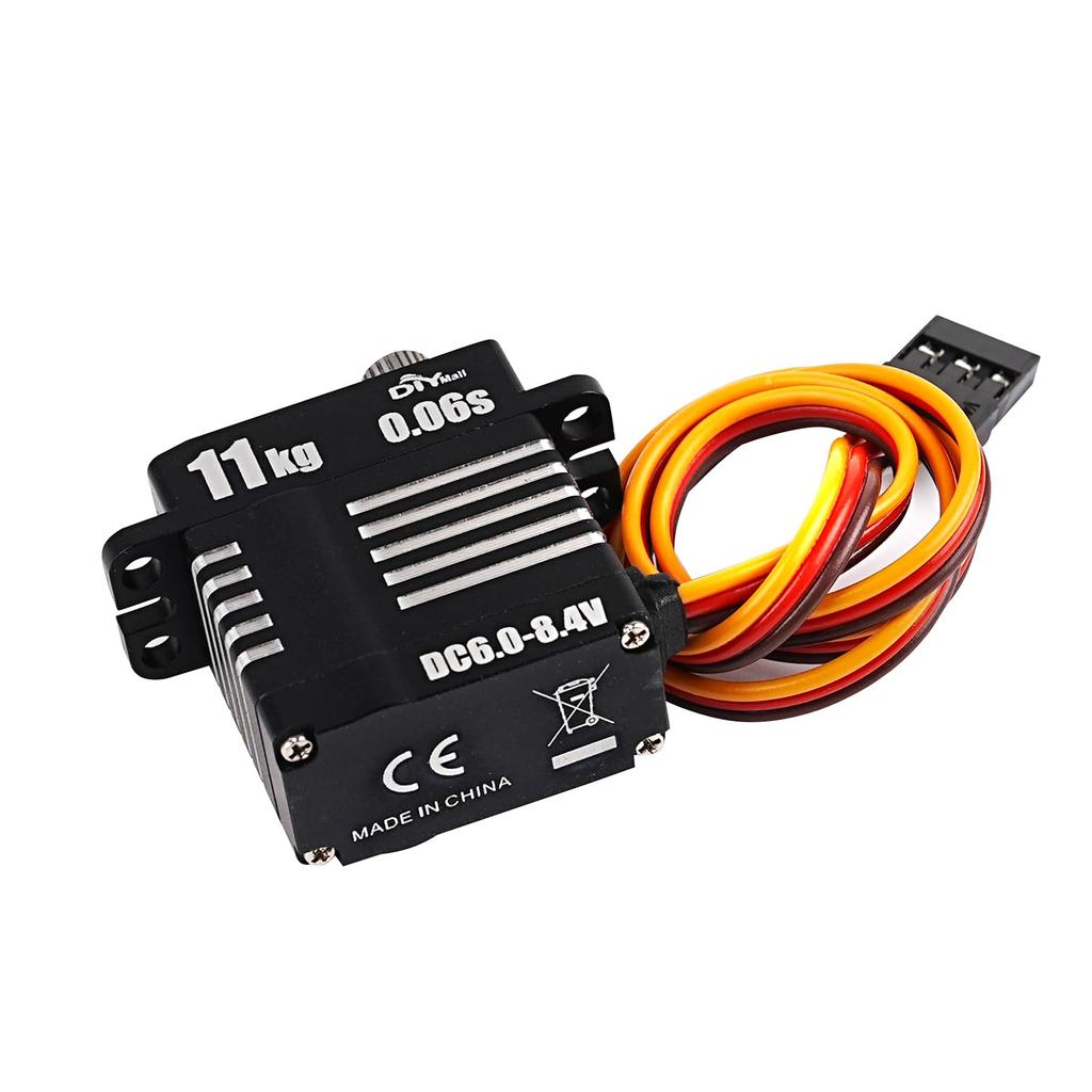 Micro 11KG 0.06S Digital Coreless HV Programmable Servo, 8.4V, 180270360°, Metal Gear, for RC Cars (180°)