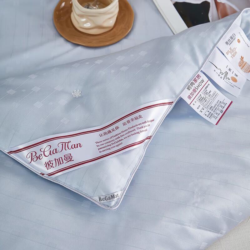 Bijiamen Verona Silver Thread Jacquard Tussah Silk Quilt