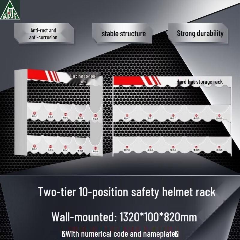 Reinforced Safety Helmet Storage & Display Rack