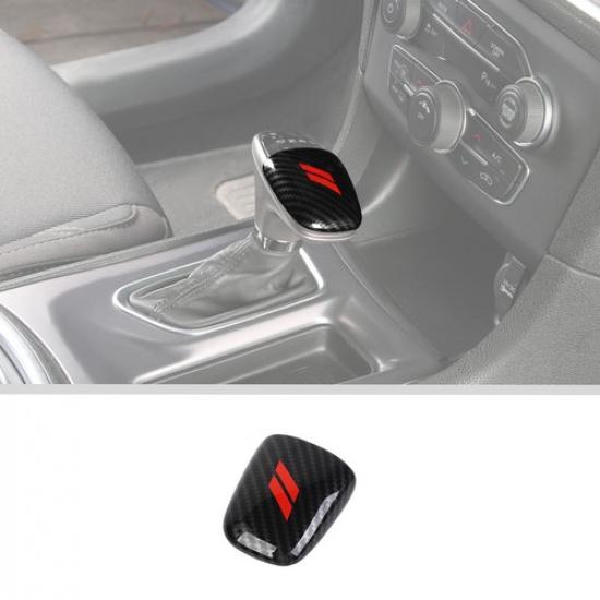 Carbon fiber Black Gear Shift Control Decor Cover for Challenger Charger Durango