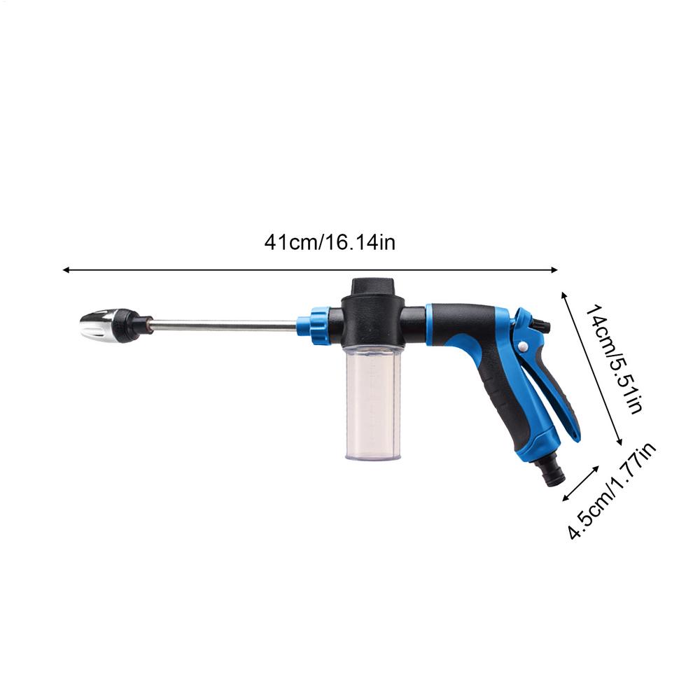 Foam Sprayer Car Wash Adjustable Nozzle Cannon High Pressure Multi-port Telescopic Garden Hose Foam Cannon for Home RV Truck синий