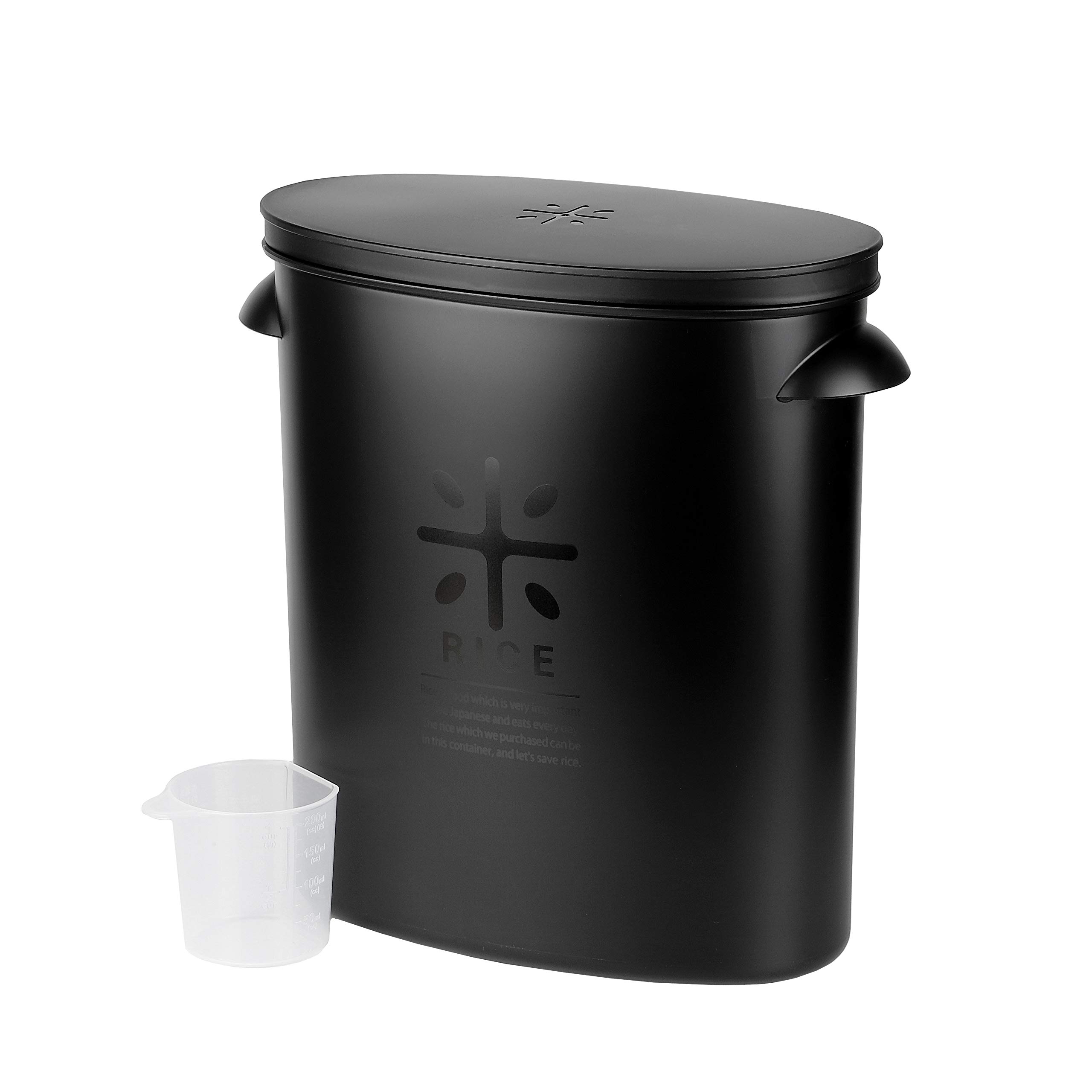 

PEARL METAL Rice Container, All Black, 5kg Capacity, Bag-Left, BLKP, AZ-5042