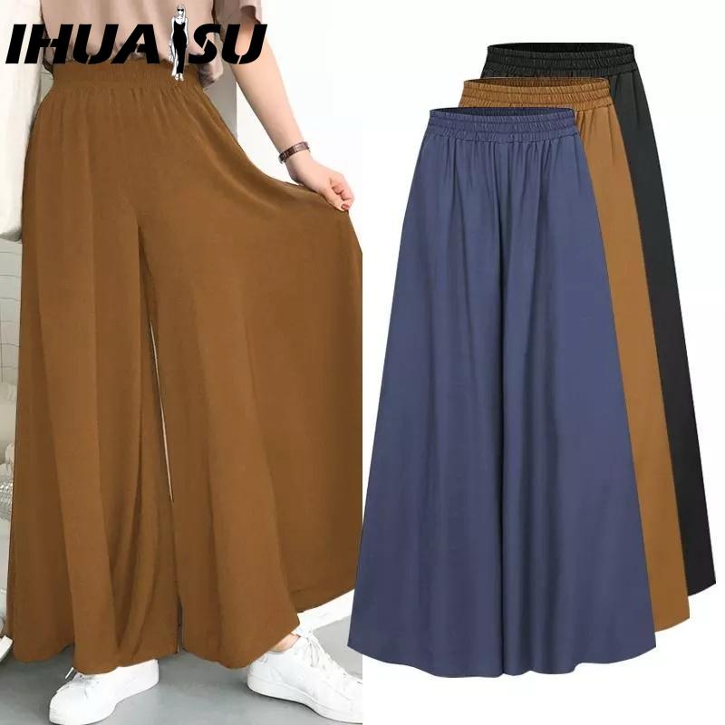

IHUASU Women s Fashion Casual Solid Color Print Pants & Capris XXXXXL коричневий