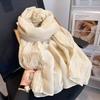 Korean Version of Lace Cotton and Linen Scarf Shawl Summer Thin Small Vest Women's High-end Versatile Scarf Scarf