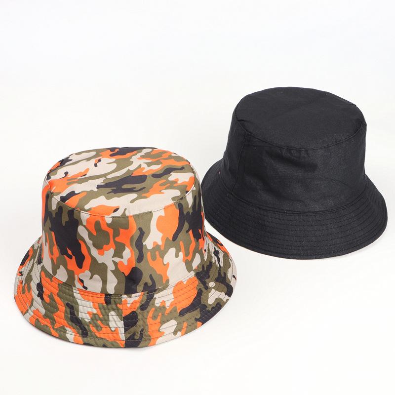 Women's Camouflage Dual-Sided Bucket Hat, Double-Sided Wearable Fisherman Cap for Outdoor Leisure and Vacation