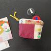 1PCS Women's Small Plaid Floral Cosmetic Bags Retro Ladies Lipstick Storage Bag Pouch Zipper Female Travel Makeup Case Handbags