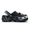 Crocs Classic Platform Clog 811 Eternal Diamond Special Shoe Box Bow Feeling Poop Hole Shoes Women's Black Silver