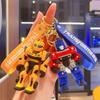 Anime Transform Keychain Optimus Prime Bumblebee Figure Keyring Pendants Car Key Accessories Doll Ornaments Toy Gift for Kids
