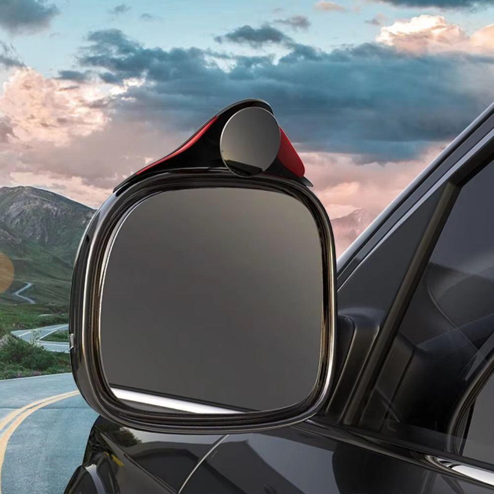 2pcs 360 Degree Adjustable Blind Spot Mirror Wide Angle Rear View Mirror  Blind Spot Detection
