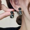 New Light Luxury Niche Crystal Sugar Cube Earrings High Sense Versatile Temperament Geometric Stud Earrings