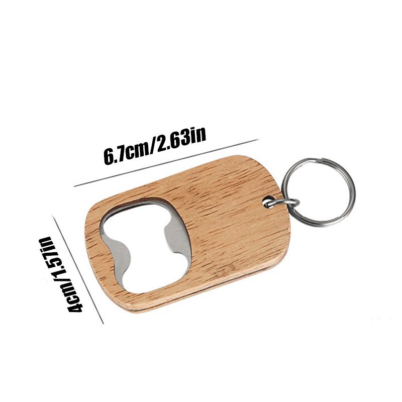

1 шт. открывалка для бутылок пива, вина, сока, нержавеющая сталь, деревянный брелок, креативный подарок, домашние кухонные гаджеты 1Pc