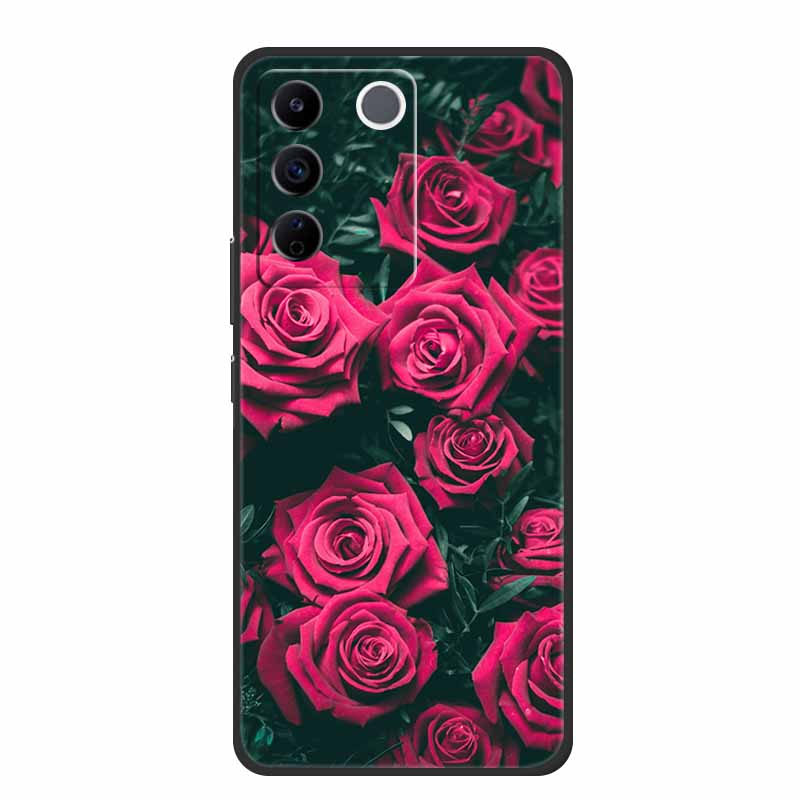 For Vivo V27e Case Cute Cartoon Cat Black Silicone Soft Phone Case For Vivo V27 Pro V27e Back Cover Cases V 27 E Pro Funda Coque