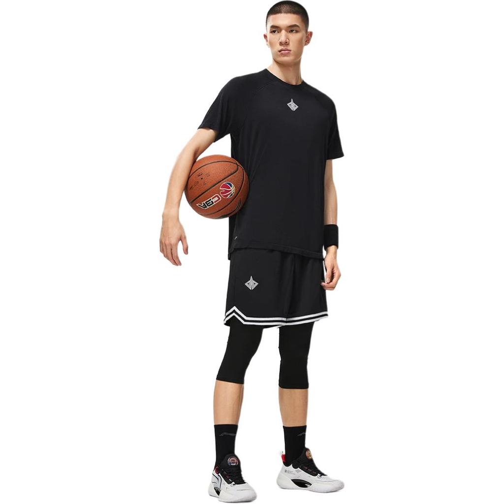 Li Ning Professional Basketball Collection T Shirt Men's Black ATST013-2