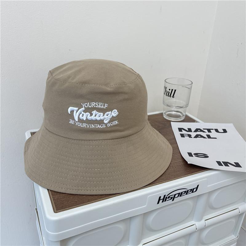 Style Hat Versatile Letter Embroidery Womens Sunshade Hatscaps Fisherman