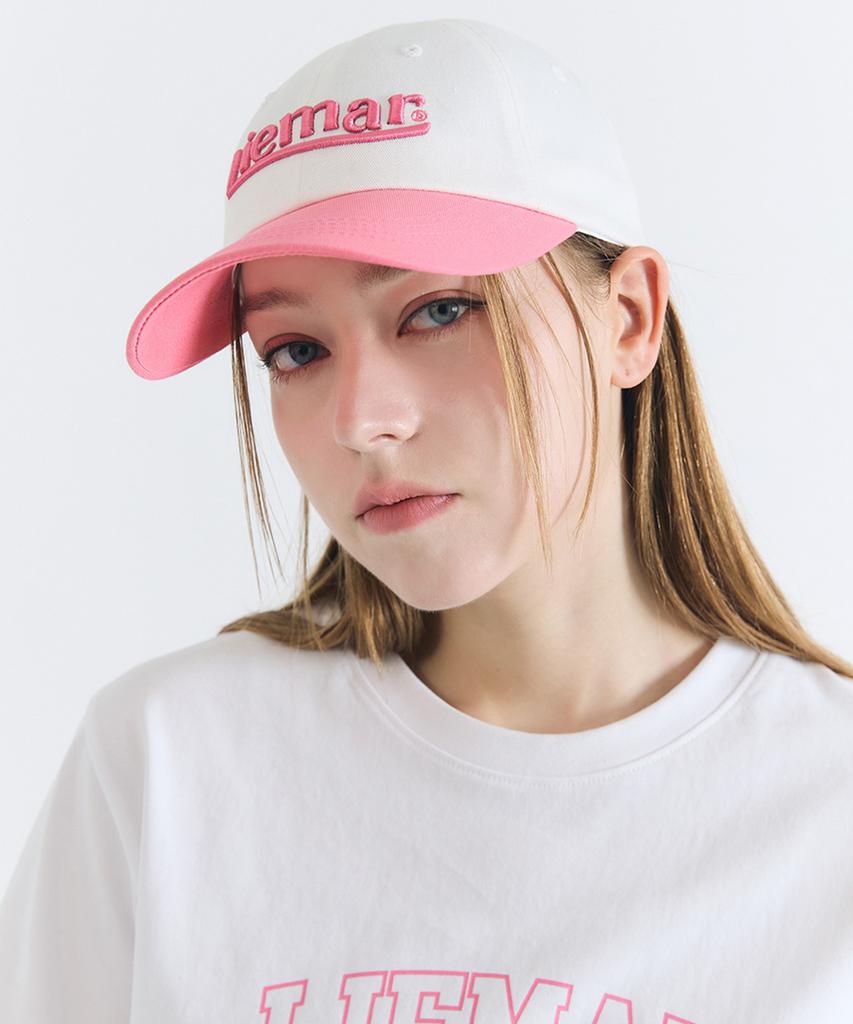 LIEMAR Embossed Embroidery Two-Tone Ball Cap Pink
