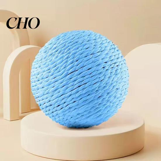 Safe Non-toxic Cat Chewer Faux Sisal Ball Toy, 8CM Large Scratch with Built-in Bell, Sound Bell Interactive Play Bite-Resistant Toy for Relieve Stress