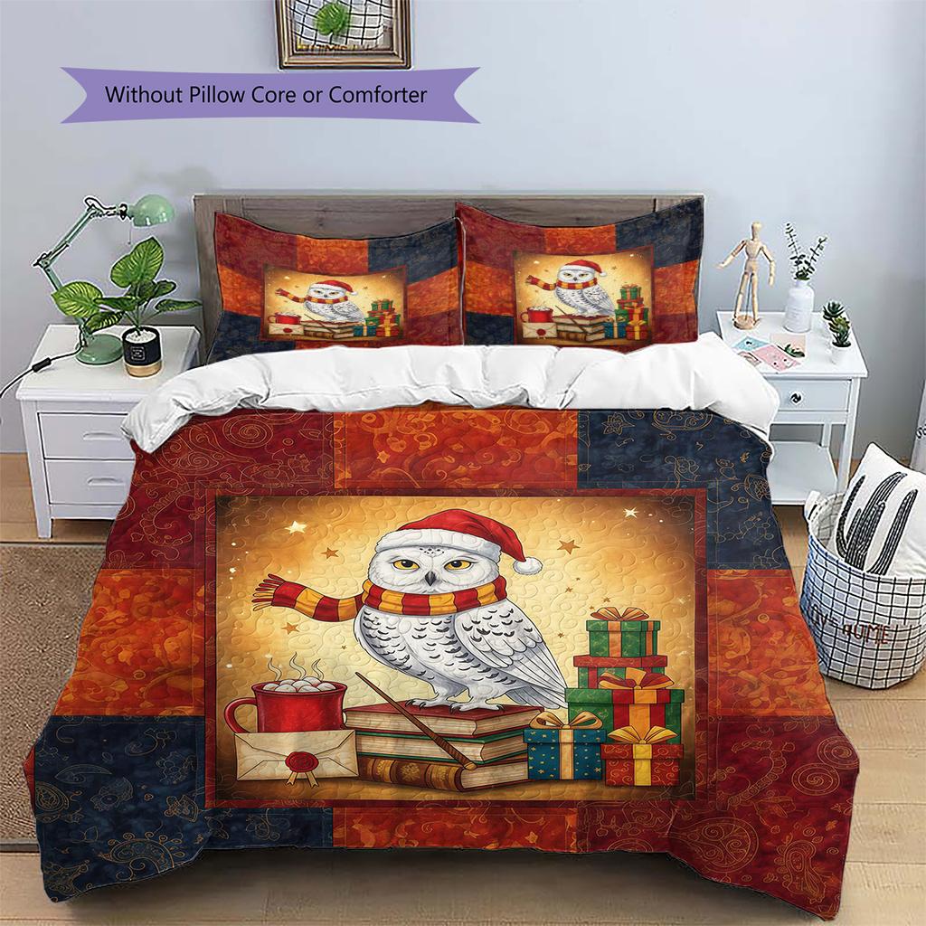 Cartoon-Muster Bettwäsche Steppbett-Set Bettbezug Kissenbezug Heimdekoration Geburtstagsgeschenk (1 Bettbezug + 2 Kissenbezüge, ohne Füllung)