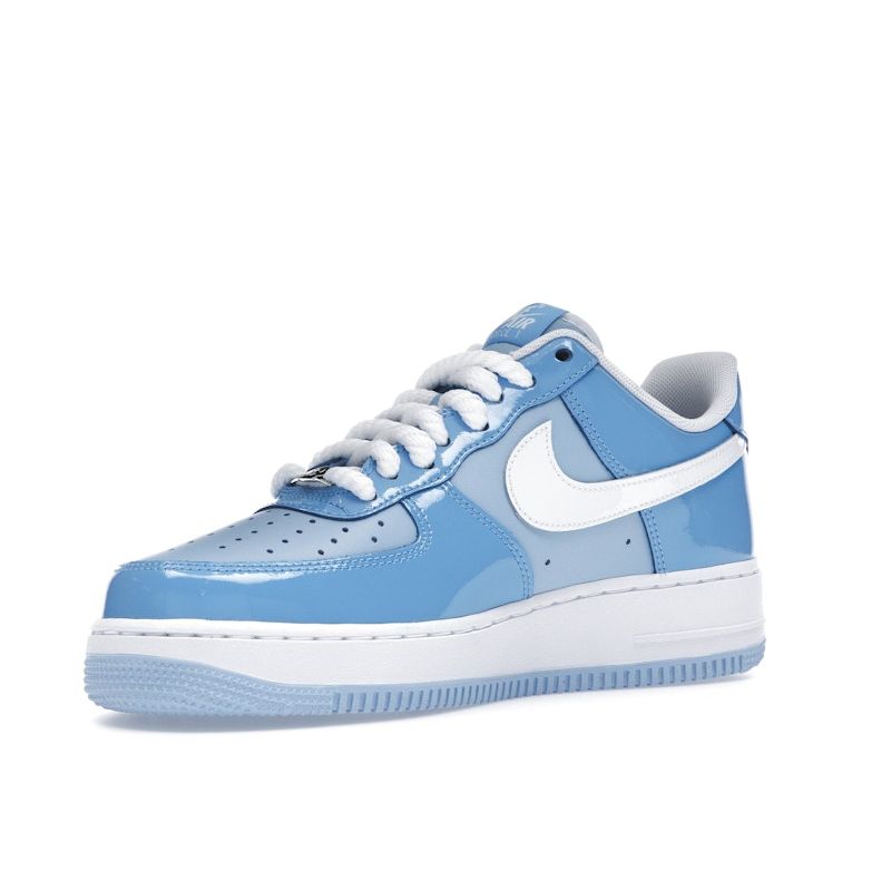 Nike Air Force 1 07 LV8 Psychic Blue Patent Men Sneakers University-Blue White HV9405-400