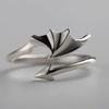 Elegant Gothic Wing Couple Rings Open Band Design Comfortable Wear Alloy Materials Unisex Matching Lovers Accessory