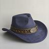New Western Cowboy Hat For Women Men With Shapeable 7.5Cm Wide Brim Western Suede Hat For Cowboys And Cowgirls Sombrero Vaquero