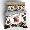 Highland cow and cacti. Bedding sets Duvet cover sets Duvet covers Pillowcases(1 * Duvet Cover 2 * Pillowcases without duvet insert)