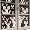 Self-Adhesive Wall Stickers Easter Festival Party Sticker New Bunny Sticker  Glass Decoration