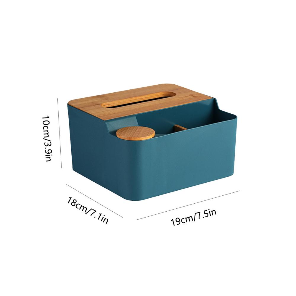 

Многофункциональный Элегантный Минималистичный Держатель для Салфеток Прочные Материалы Водонепроницаемый Диспенсер для Салфеток с Отделением для Хранения Ватных Палочек синий
