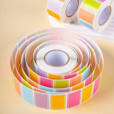 500Pcs/Roll Color Blank Label Stickers Waterproof Self-adhesive Labels Index Writable Name Tag Sticker Stationery Supplies