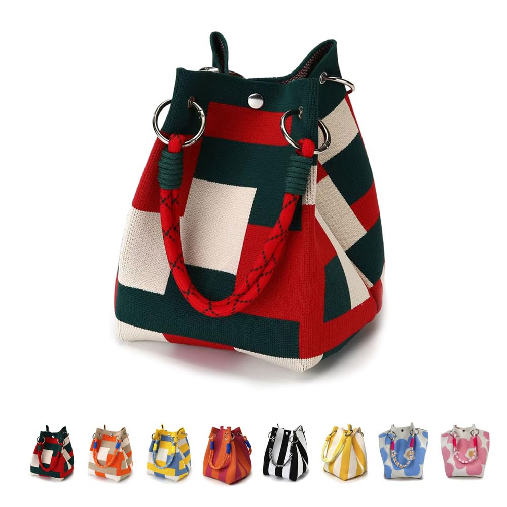 Вязаная сумка Nannlia, Мини-сумка-тоут, Женская, Маленькая эко-сумка, Стильная дополнительная сумка, Мини-сумка, Сумка, Мягкая, Складная, Легкая, Милая, Модная