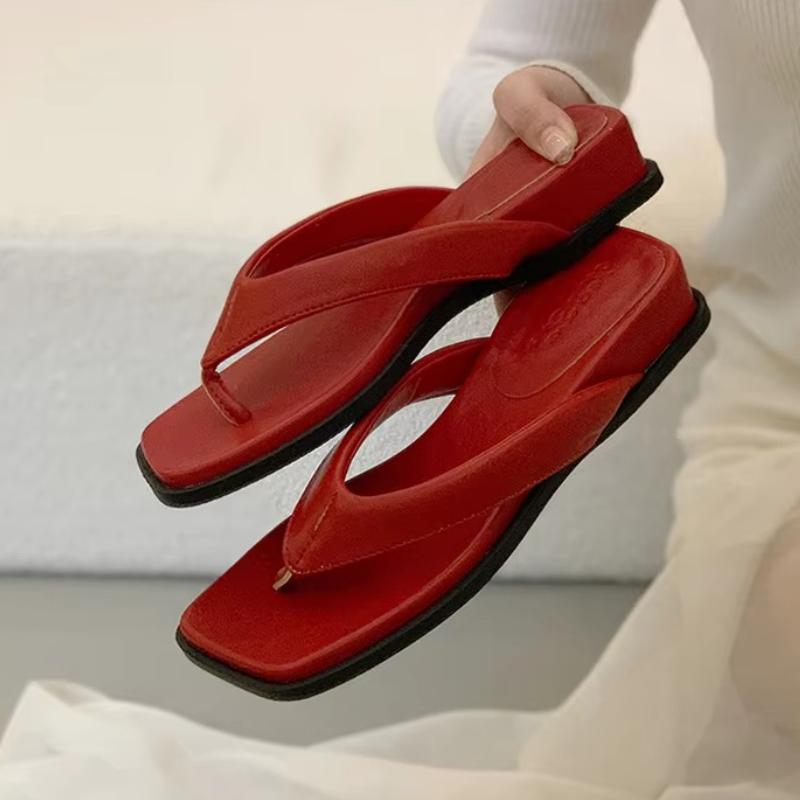 Fashion Clip Toe Women Flats Slippers Casual Cozy Shoes Walking Fashion Shoes Summer Woman Sandals 2025 Trend Platform Beach Lady Shoes