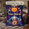 Coperta Cosmica a Tema Spaziale con Nome Personalizzato Testo Coperta Personalizzata Morbida Accogliente per Casa Divano Letto