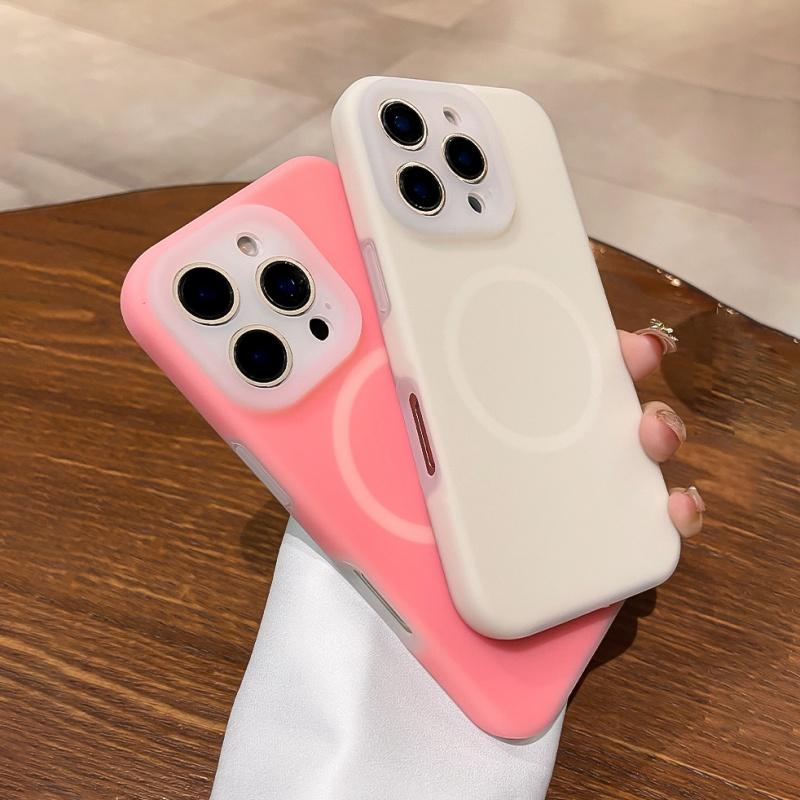 Original Jelly Liquid Silicone Magnetic for Magsafe Case for iPhone 16 14 13 12 15 Pro Max Lens Protection Shockproof Soft Cover